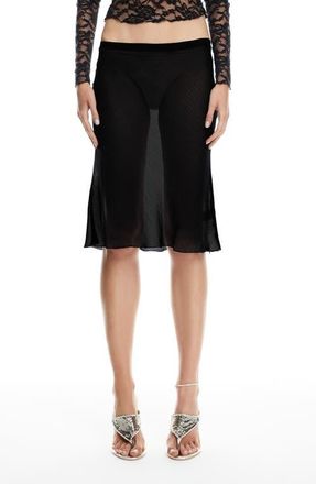 Lioness Shoreline Semisheer Skirt in Obsidian at Nordstrom, Size X-Large