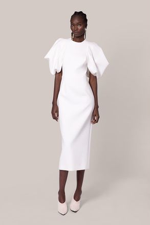 Roksanda Ilincic Calita Crepe Bridal Dress in Ivory at Nordstrom, Size 14