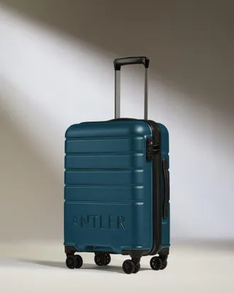 Antler Cabin Suitcase In Soft Blue - Logo