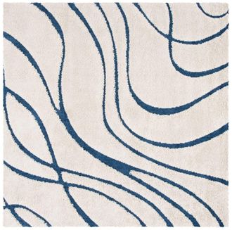 Safavieh Alfombra crema/azul 122 x 122 cm