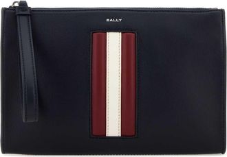 Bally Navy Blue Leather Clutch