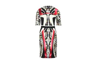 Peter Pilotto Geometric Print Sheath Dress in Multicolor Polyester