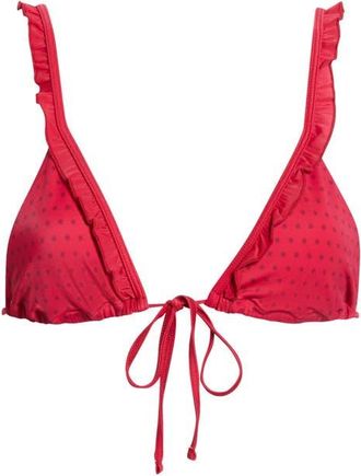 PacSun Leora Ruffle Triangle Bikini Top in Polka Dot at Nordstrom, Size X-Small