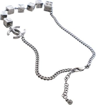 Chanel Choker a catena CC placcato rutenio 2004 - Argento