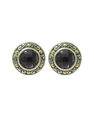 Samuel B. Silver & 18K 1.50 Ct. Tw. Amethyst Earrings