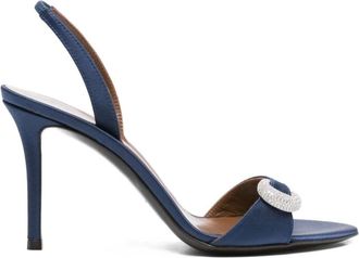 Giuseppe Zanotti Schoenen, Dames, Blauw, 37 EU, Blauwe Slingback Stiletto Sandalen met Gesp
