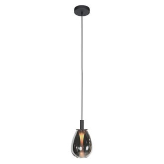 Steinhauer L&aacute;mpara Colgante - Glimsy - Negro - Vidrio Metal - &Oslash; - Steinhauer