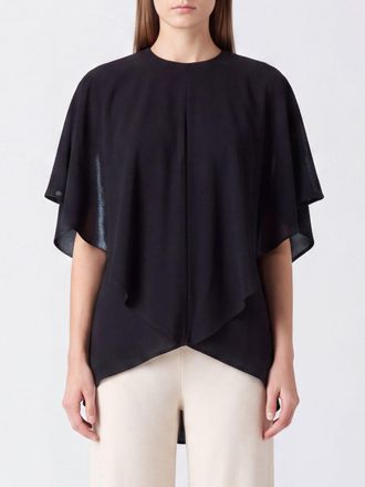 Jacquemus Blusa relaxed fit in cr&ecirc;pe con orlo asimmetrico