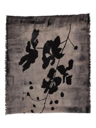 Faliero Sarti Marlon floral fringed scarf - Neutrals