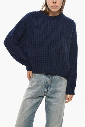 Bruno Manetti Maglia Girocollo Cropped Fit in Puro Cashmere taglia 44