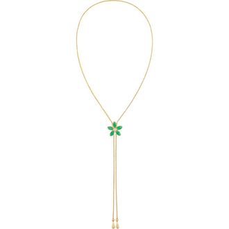 Susan Caplan Vintage 1990s Vintage Green Enamel Floral Necklace at Nordstrom, Size 28