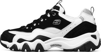 Skechers (WMNS) Skechers DLites low Dad Shoes GS Black/White/Grey 12493-BKW