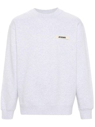 Jacquemus Relaxed Fit Crew Neck Sweater with Subtle Logo Patch