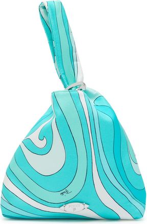 Pucci Printed Silk-twill Pochette bag - Turquoise - One Size