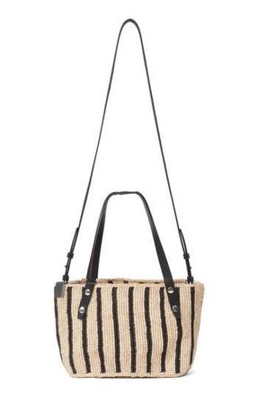 Rag & Bone Small Daily Straw Tote in Natural/black at Nordstrom Rack