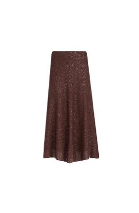 Brunello Cucinelli Knitted skirt in Bordeaux at Nordstrom, Size Xx-Large Eu