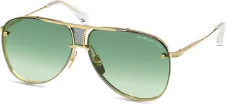 Dita Eyewear DECADE-TWO Green Gradient Pilot Unisex Sunglasses DRX-2082-L GLD-CLR 62