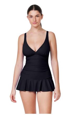 Gottex Tutti Frutti D-Cup Swimdress in Black at Nordstrom, Size 14