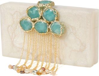 Tiramisu Resin Jewel Tassel Minaudiere