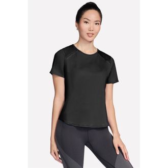Skechers Stride Performance T-shirt Dames Zwart Sportieve T-shirts