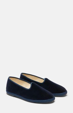 Scarosso Midnight Slippers in Blue - Velvet at Nordstrom, Size 39