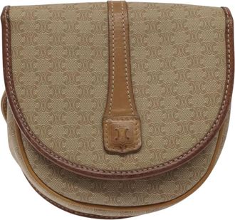 Celine Macadam Beige Canvas Shoulder Bag (Pre-Owned)