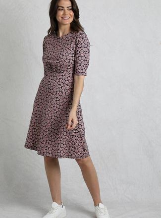 Weird Fish Cassandra Jersey Swing Dress in Tea Rose at Nordstrom, Size 10