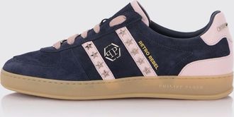 Philipp Plein Sneakers Retro Rebel in camoscio con stelle applicate