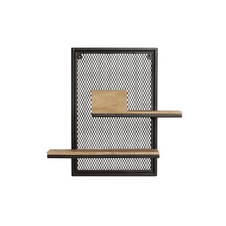 Miliboo Estanter&iacute;a De Pared Doble En Metal Y Mango Macizo A60 Cm Rack