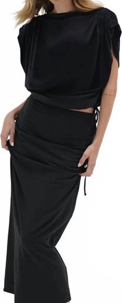 LnA Calvin Maxi Skirt In Black