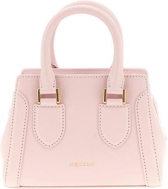 Alexander McQueen Tassen, Dames, Roze, ONE Size, Leer, Birdee Mini Handtas