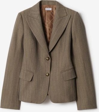 Burberry Moulin&eacute; Wool Tailored Jacket