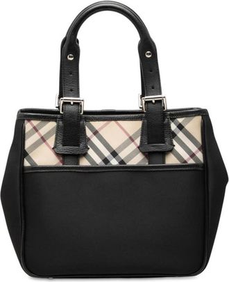 Burberry Pre-owned Burberry Nova Check Trimmed Nylon Handbag Ladies TMI8F8F5JIHBB1J5
