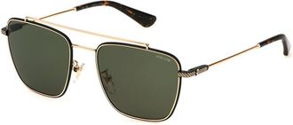 Police SPLN38 OCTANE 10 0300 Mens Sunglasses Gold Size 54