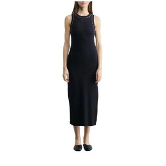 DKNY Maxi Jurken - Dames - Casual kleedjes - Zwart - M - Kleedjes