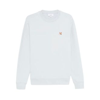 Maison Kitsun&eacute; Heren, Sweatshirts & Hoodies, Grijs, Maat: 2XL Wol