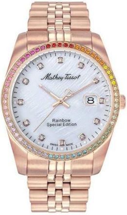 Mathey-Tissot Womens Rainbow White Dial Watch