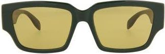 Alexander McQueen 56mm Square Sunglasses in Green Yellow at Nordstrom Rack