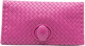 Bottega Veneta Pre-owned Bottega Veneta Nappa Intrecciato Turn Lock Clutch Ladies 6C6D58DG660U9GK2