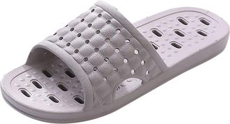 Generic 2026 Mens Slippers Men Women Dorm Home Slides Shower Shoes Non Slip Bathroom (Grey, 6.5)
