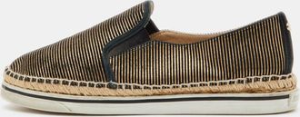 Jimmy Choo London Black/gold Suede Dawn Espadrille Sneakers