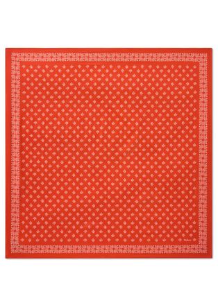Mulberry Printed Cotton Scarf - Orange - One Size