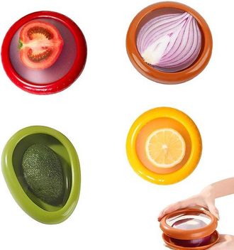 OEM Caja Almacenamiento Frutas Silicona 4 Piezas, Contenedores Reutilizables Almacenamiento Frutas, Aguacate (4 Cajas Almacenamiento Frutas Silicona)