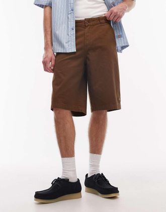Dickies 247 - Pantaloncini da lavoro marrone chiaro da 13