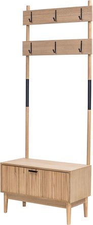 Nordlys Vestidor en madera y acero marr&oacute;n