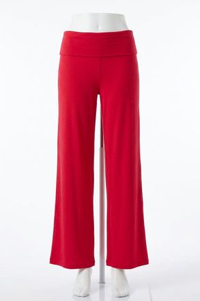 Z Supply Essential Fold Over Pant In Kiss Me Red