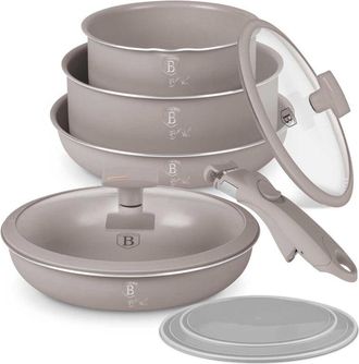 OEM Bater&iacute;a De Cocina De Titanio 9 Piezas Berlinger Haus Bh-8255 Taupe
