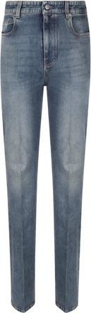 Balenciaga High Waist Slim Jeans - Dames - Slim Fit Jeans - Blauw - W29 - Katoen - Jeans