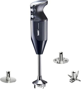 Bamix Set De Batidora De Mano M250 Prime Con Multicuchilla, Mezclador, Disco Giratorio De Acero Inoxidable, 250 Vatios, 2 Velocidades, Made In Switzerland, 