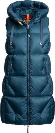 Parajumpers Womens Zully Hooded Quilted Vest In Interstellar